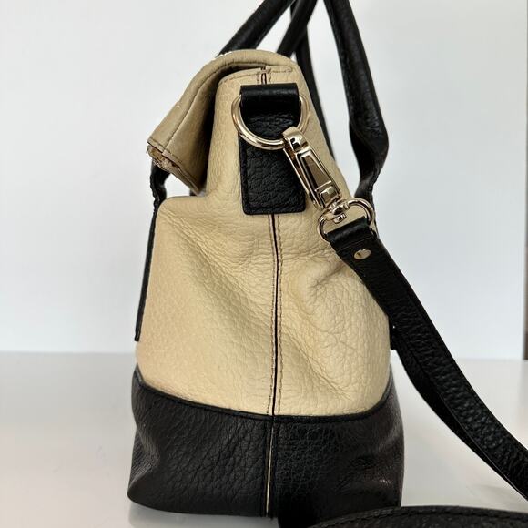 Kate Spade Southport Avenue Carmen Convertible Pebble Leather Beige & Black - Picture 5 of 10